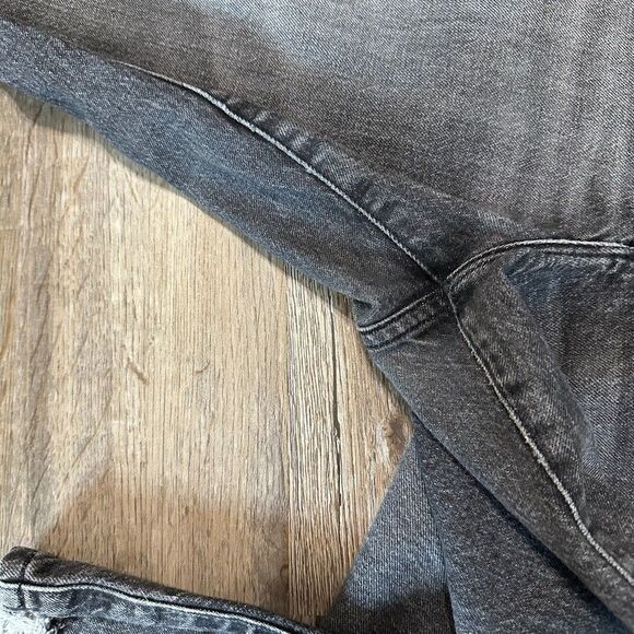 Good American Distressed Black Straight Jeans Size 6/28 High Waist Grunge Emo - Picture 5 of 6